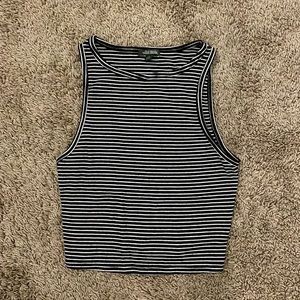 Black and white striped cropped tank top. Wild fable size XS.